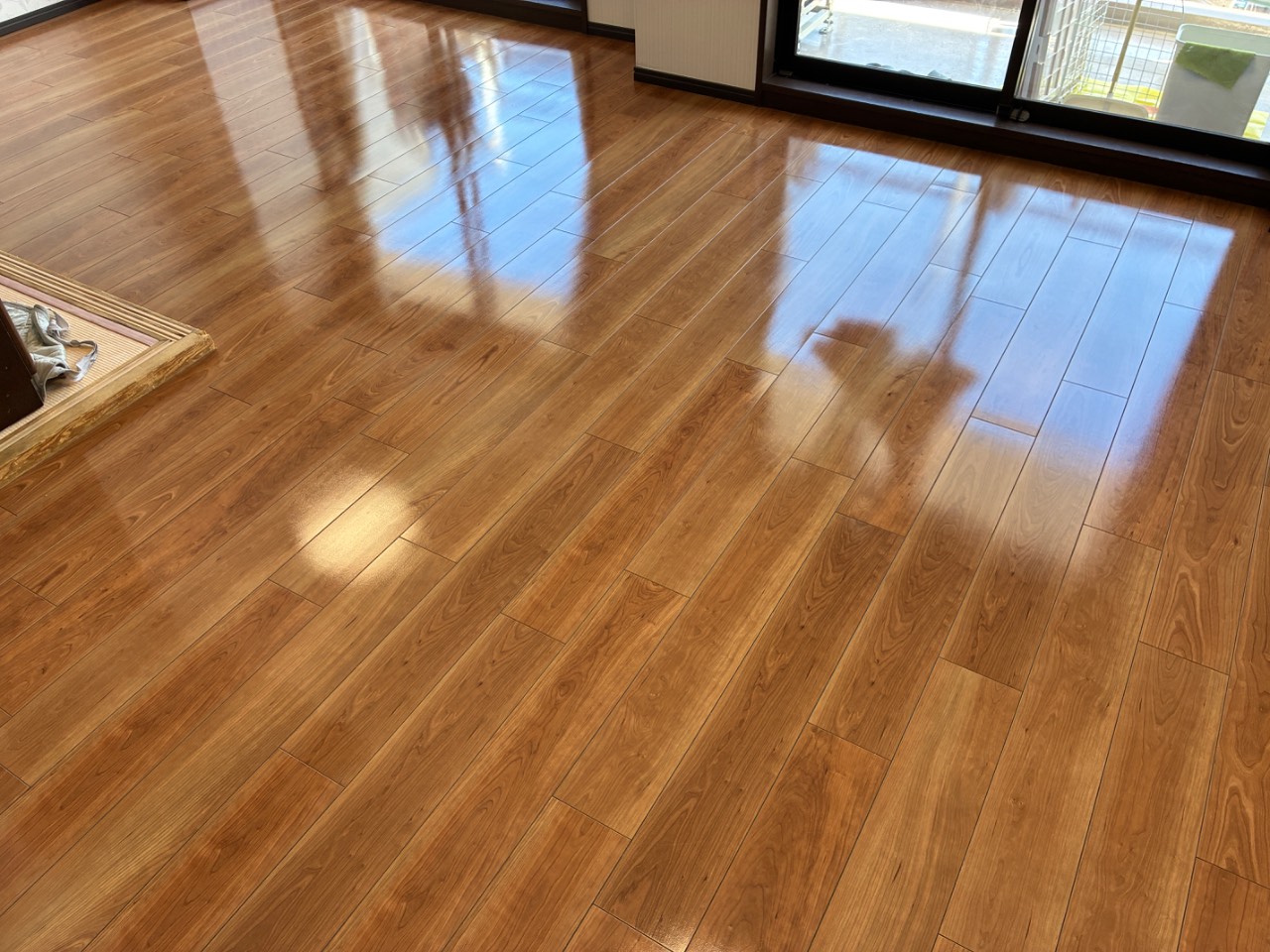 【施工後】葛飾区フロアコーティングの施工後|東京都葛飾区のご入居中マンションにシリコンフロアコーティングを施工した仕上り