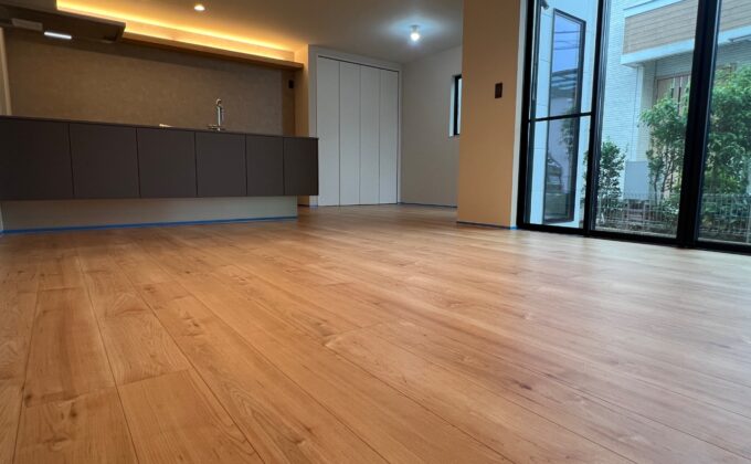 【施工前】東京都町田市 ご新築戸建て Ｍ様邸 セラミックガラスフロアコーティング施工事例 施工前の状態