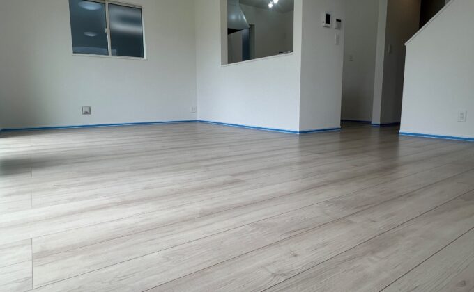 【施工前】栃木県宇都宮市 ご新築戸建て Ｌ様邸 シリコンフロアコーティング施工事例 施工前の状態