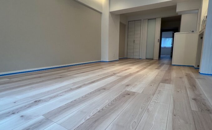 【施工前】神奈川県横浜市 床新規張替済マンション Ｓ様邸 シリコンフロアコーティング施工事例 施工前の状態