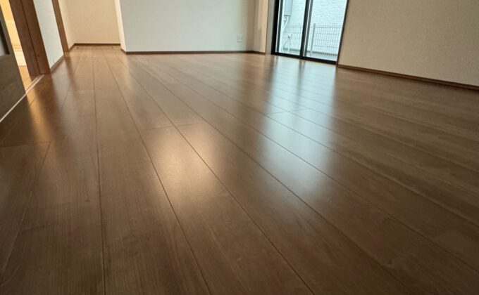 【施工後】藤沢市フロアコーティングの施工後｜神奈川県藤沢市のご新築戸建てにセラミックガラスフロアコーティングを施工した仕上り