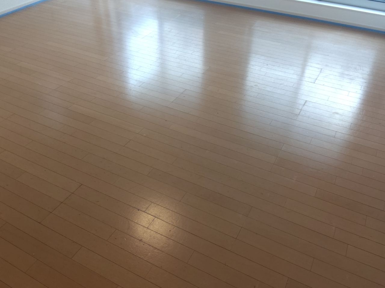 【施工前】文京区フロアコーティングの施工前｜東京都文京区の中古戸建てご退去後のフローリング（セラミックガラスフロアコーティング施工前）