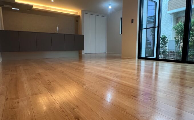 【施工後】東京都町田市 ご新築戸建て Ｍ様邸 セラミックガラスフロアコーティング施工事例 フロアコートプロ セラミックガラスフロアコーティング施工済み