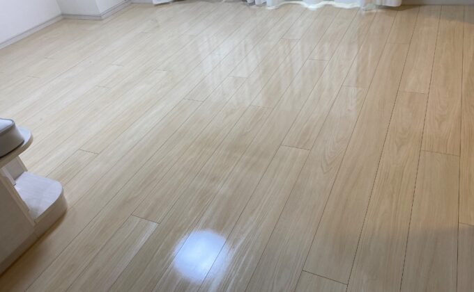 【施工後】東京都練馬区 ご入居中マンション Ｉ様邸 シリコンフロアコーティング施工事例 フロアコートプロ シリコンフロアコーティング施工済み
