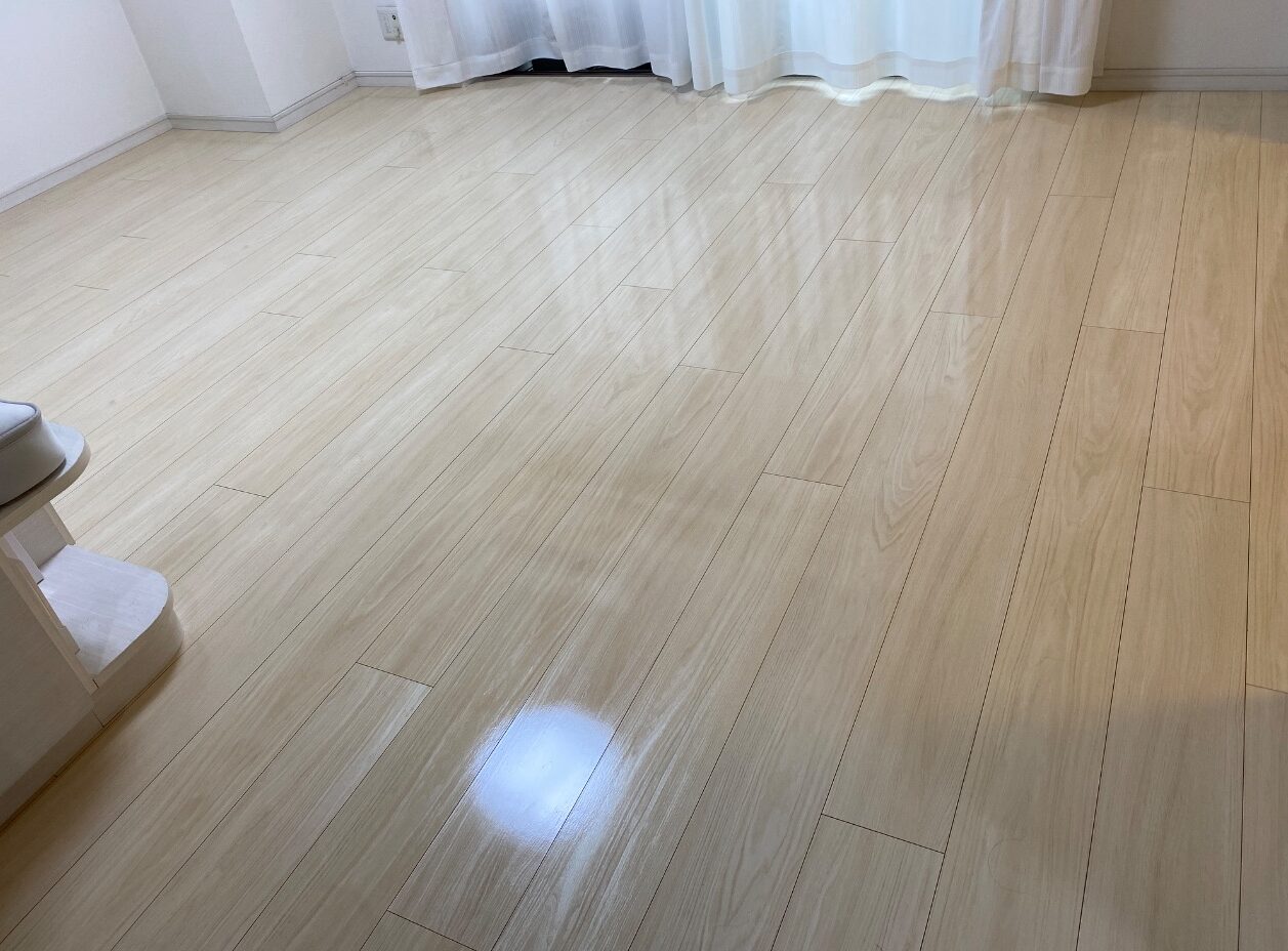 【施工後】練馬区フロアコーティングの施工後｜東京都練馬区のご入居中マンションにシリコンフロアコーティングを施工した仕上り