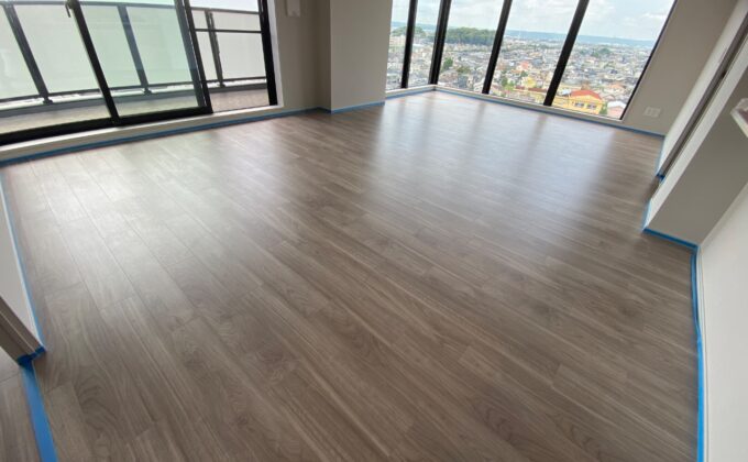 【施工前】静岡県藤枝市 ご新築マンション Ｓ様邸 セラミックガラスフロアコーティング施工事例 施工前の状態