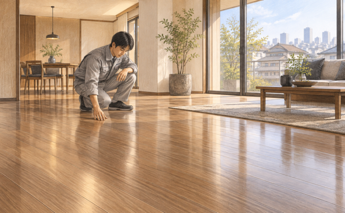 東京の住宅のフロアコーティング施工事例（イメージ）