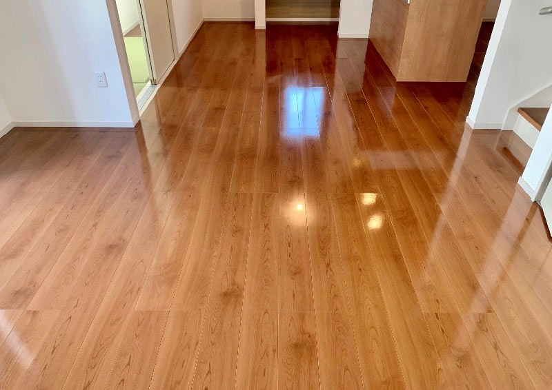 セラミックガラスフロアコーティング光沢タイプの施工事例