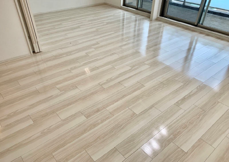 セラミックガラスフロアコーティング光沢タイプの施工事例