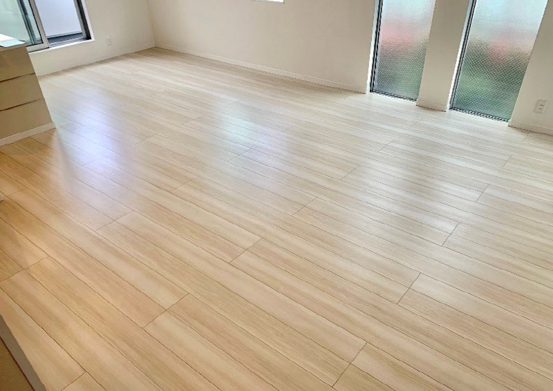 セラミックガラスフロアコーティング微光沢タイプの施工事例