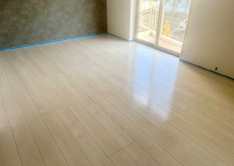 セラミックガラスフロアコーティング微光沢タイプの施工事例