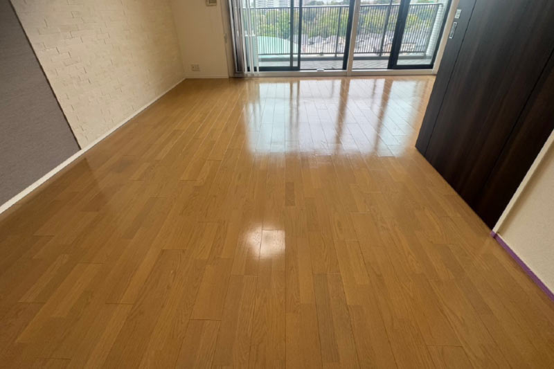 水性ウレタンフロアコーティング施工写真