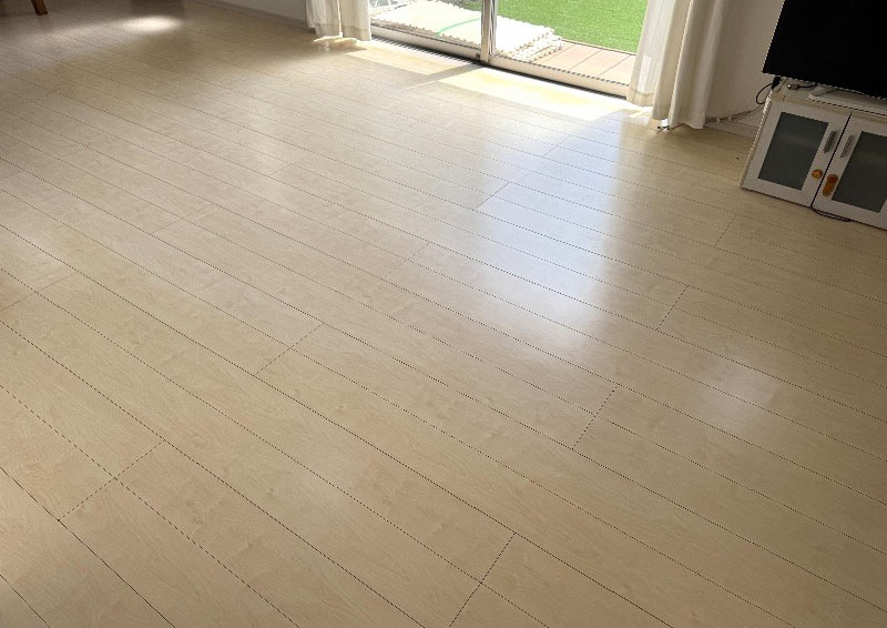 ワンニャンすべらんフロアコーティングの施工事例