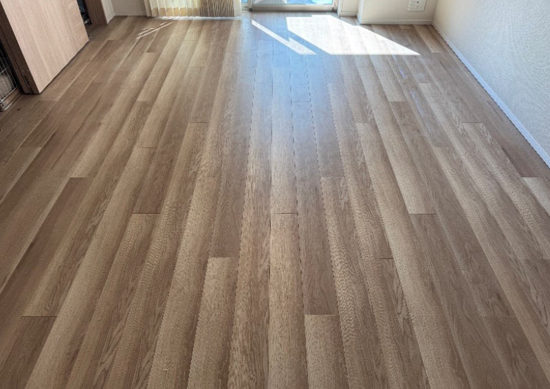 ワンニャンすべらんフロアコーティングの施工事例