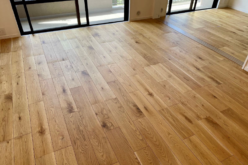 ワンニャンすべらんフロアコーティング施工写真